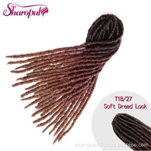 20inch Soft Dreadlocks Crochet Braids Jumbo Dread Hairstyle Ombre Synthetic Faux Locs Braiding Hair Extensions